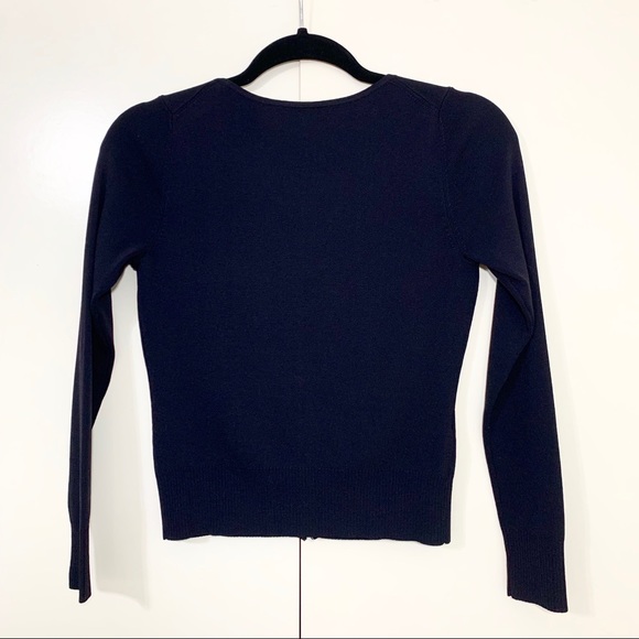 BRAND NEW Loft ruffle front cardi black - Picture 2 of 2